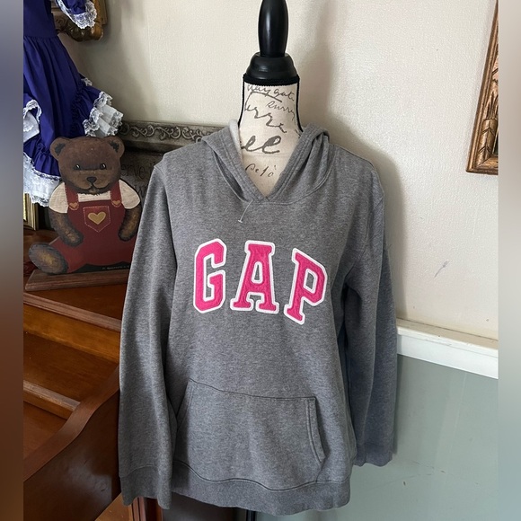 Gap Marl Grey Pink Logo Embroidered
Pullover Hoodie - Picture 2 of 7